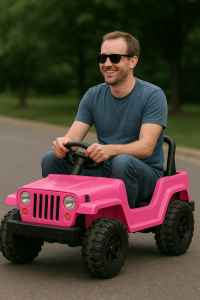 Man-in-Pink-Toy-Jeep-200x300